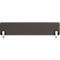 Cloison de bureau rectangulaire marron avec supports blancs.