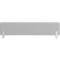 Cloison de bureau grise avec supports blancs.