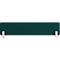 Cloison de bureau rectangulaire verte avec deux supports blancs.
