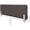 Cloison de bureau en tissu gris avec fixation.