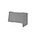 Cloison acoustique, pour bureaux, forme L, classe d'absorption acoustique C, passage de câbles, L 1275/1200 x P 650 x H 600 mm, intissé, gris chiné