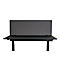 Cloison de bureau Luxor, pour épaisseur de plateau jusqu'à 40 mm, fixation par agrafes, env. 6 kg, L 1200 x P 20 x H 600 mm, matériaux recyclés, gris ardoise