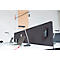 Cloison de bureau Luxor, pour épaisseur de plateau jusqu'à 40 mm, fixation par agrafes, L 1600 x P 20 x H 600 mm, env. 9 kg, matériaux recyclés, gris ardoise