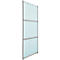 Cloison de séparation haute,en 3 parties, L 1000 x H 1980 mm, verre ESG satiné