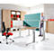 Cloison de séparation insonorisée pour arrière de table System 40, hauteur ajustable, l. 800 – 1800 x H 600 mm, turquoise