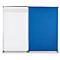 Cloison de séparation magnetoplan, L 1250 x P 350 x H 1800 mm, textile double face/métal, base en T, bleu pigeon