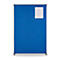 Cloison de séparation magnetoplan, L 1250 x P 350 x H 1800 mm, textile double face/métal, base en T, bleu pigeon