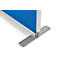 Cloison de séparation magnetoplan, L 1250 x P 350 x H 1800 mm, textile double face/métal, base en T, bleu pigeon