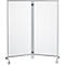 Cloison de séparation mobile - 2 parties - aluminium - l. 760 x P 440 x H 1700 mm par élément - semi-transparent