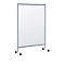 Cloison de séparation mobile contre les projections buccales - modèle B, verre acrylique, épaisseur 3 mm, L 1200 x P 390 x H 1800 mm, avec roulettes.