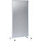 Cloison mobile, 2 parties, L 1800 x P 40 x H 1800 mm, plastique &amp; aluminium, semi-transparent