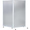 Cloison mobile, 2 parties, L 1800 x P 40 x H 1800 mm, plastique &amp; aluminium, semi-transparent