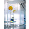 Cloison mobile, 2 parties, L 1800 x P 40 x H 1800 mm, plastique &amp; aluminium, semi-transparent