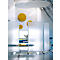 Cloison mobile, 2 parties, L 1800 x P 40 x H 1800 mm, plastique &amp; aluminium, semi-transparent