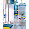 Cloison mobile, 2 parties, L 1800 x P 40 x H 1800 mm, plastique &amp; aluminium, semi-transparent