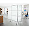 Cloison mobile, verre ESG satiné