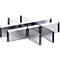Cloisons bott verso, pour tiroirs, pour hauteur de façade 100/125 mm, L 525 x P 550 x H 77 mm, tôle d'acier