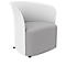 Clubfauteuil Paperflow CROWN, schuimrubberen bekleding, met poten, zithoogte 380 mm, B 730 x D 635 x H 690 mm, polypropyleen &amp; hardboard, bekleding wit