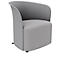 Clubfauteuil Paperflow CROWN, schuimrubberen bekleding, met poten, zithoogte 380 mm, B 730 x D 635 x H 690 mm, polypropyleen &amp; hardboard, grijze bekleding