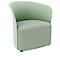 Clubfauteuil Paperflow CROWN, schuimrubberen bekleding, met poten, zithoogte 380 mm, B 730 x D 635 x H 690 mm, polypropyleen &amp; hardboard, groene bekleding