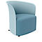 Clubsessel Paperflow CROWN, Schaumpolsterung, mit Füßen, Sitzhöhe 380 mm, B 730 x T 635 x H 690 mm, Polypropylen & Hartfaserplatte, Polsterbezug blau