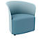 Clubsessel Paperflow CROWN, Schaumpolsterung, mit Füßen, Sitzhöhe 380 mm, B 730 x T 635 x H 690 mm, Polypropylen & Hartfaserplatte, Polsterbezug blau