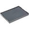 Dark gray tray with raised edges.