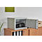 Coffre-fort de meubles Format Atlanta, 23 l, charnières à droite, serrure à double panneton, 2 clés, L 420 x P 380 x H 300 mm, gris clair RAL 7035