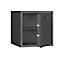 Coffre-fort F 2, volume 42 l, charnière de porte à droite, serrure à double panneton avec 2 clés, 2 étagères, matériel d'ancrage inclus, L 380 x P 350 x H 380 mm, gris graphite RAL 7024