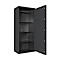 Coffre-fort Lyra 16, classe 0 selon EN 1143-1, 252 l, charnières à droite, serrure à double panneton, 4 tablettes, L 650 x P 420 x H 1550 mm, gris graphite RAL 7024