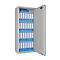 Coffre-fort Lyra 16, classe I selon EN 1143-1, 252 l, charnières à droite, serrure à double panneton, 4 tablettes, L 650 x P 420 x H 1550 mm, gris clair RAL 7035