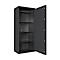 Coffre-fort Lyra 16, classe I selon EN 1143-1, 252 l, charnières à droite, serrure à double panneton, 4 tablettes, L 650 x P 420 x H 1550 mm, gris graphite RAL 7024