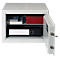 Coffre-fort pour meubles Format Atlanta, niveau de sécurité B, 23 l, charnières à droite, serrure à double panneton, 2 clés, L 420 x P 380 x H 300 mm, gris clair RAL 7035