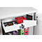 Coffret de protection incendie FS 0441, serrure électronique, L 500 x P 500 x H 640 mm, acier, blanc signalisation RAL 9003