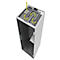 Coffret téléphonique Silent Space 1, porte vitrée ESG, éclairage LED, système de ventilation, cabine acoustique, blanc/gris chiné