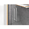 Coffret téléphonique Silent Space 1, porte vitrée ESG, éclairage LED, système de ventilation, cabine acoustique, blanc/gris chiné