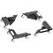 Coins roulants Fetra - charge max. 150 kg chacun - roulettes pivotantes - gris anthracite - livré dans une valisette