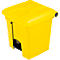 Colector de residuos con pedal de polietileno 30 l, amarillo