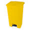 Colector de residuos con pedal de polietileno 90 l, amarillo
