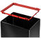Colector de residuos Hailo Big-Box Swing L, 35 l, rectangular, tapa basculante, chapa de acero, negro