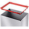 Colector de residuos Hailo Big-Box Swing L, 35 l, rectangular, tapa basculante, chapa de acero, plata