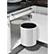 Colector de residuos Hailo Compact-Box M, 15 l, redondo, tapa giratoria/inclinable, chapa de acero, blanco