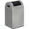 Colector de residuos reciclables autoextinguible 40R, plata/antracita