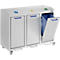 Colector de residuos reciclables G-collect X 2001, L 1070 x An 490 x Al 800 mm, 3 compartimentos