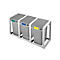 Colector de residuos reciclables Hailo ProfiLine Öko L, módulo básico, volumen 19 l, con cubo interior, L 395 x A 310 x A 450 mm, plástico, gris