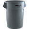 Colector de residuos reciclables, polietileno, redondo, 208 l, gris