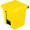 Collecteur de déchets à pédale en polyéthylène 30 L, jaune