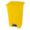 Collecteur de déchets à pédale en polyéthylène 90 L, jaune