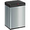 Collecteur de déchets Big-Box Swing L Hailo, 35 L, rectangulaire, couvercle basculant, tôle d'acier, argent