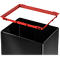Collecteur de déchets Big-Box Swing L Hailo, 35 L, rectangulaire, couvercle basculant, tôle d'acier, noir